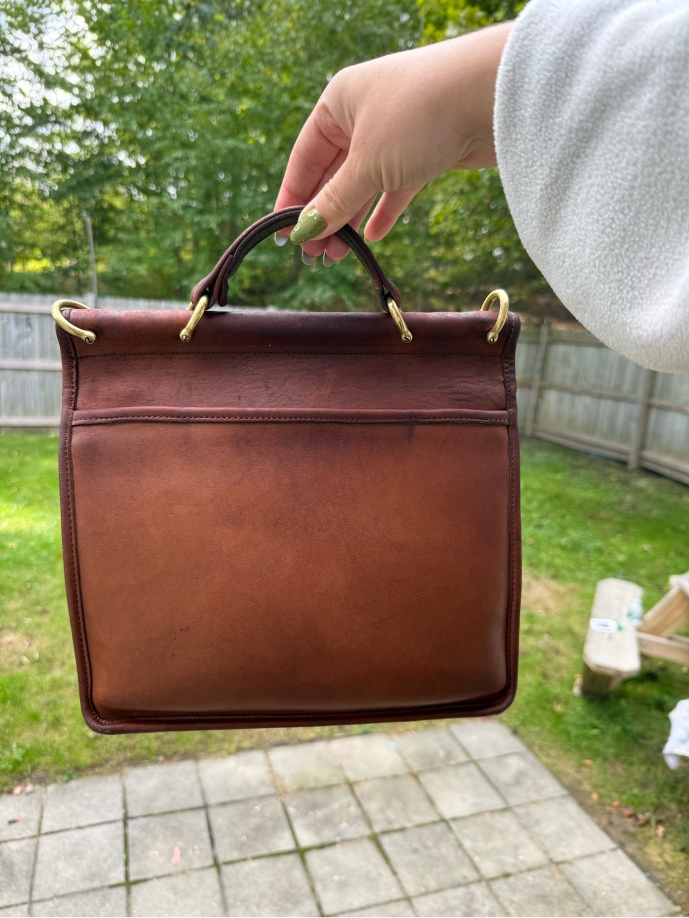 Vintage Coach 9927 Willis bag - Brown Leather Satchel with Gold Hardware - Picture 2 of 7